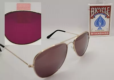 Premium Aviator Infrared Sunglasses IR & Deck Of Marked Bicycle - Poker Or Magic • $99.99