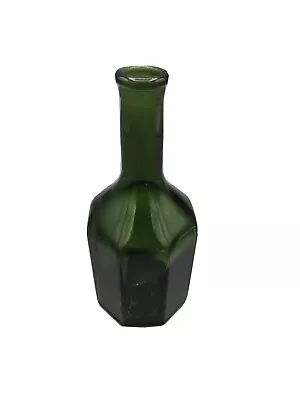 Wheaton Nj 6  Octagon Green Glass Bottle • $14
