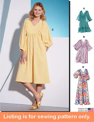 SEWING PATTERN Womens Clothes Dress Maxi Midi Boho Comfortable Petite Plus 8312 • $9.49