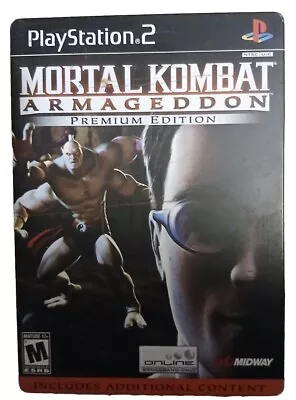 Mortal Kombat Armageddon Premium Edition Steelbook Johnny Cage And Goro PS2 • $69.99