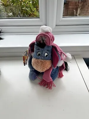 £4.99 • Buy Disney Store Exclusive Small Winter Eeyore Pink Hat And Scarf Soft Toy