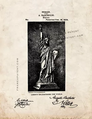 Statue Of Liberty Patent Print Old Look • $25.95