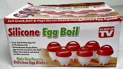 Egglettes Silicone Egg Boil Kitchen Gadget Tool Time Saver NEW IN BOX • $8.99