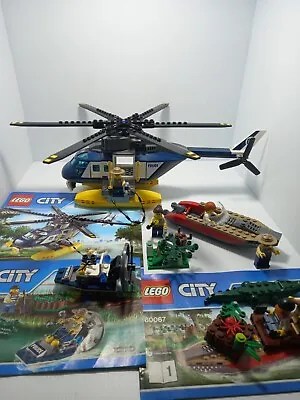 Lego City 60067 - Helicopter Pursuit 60066 - Swamp Police Starter Set. Preowned  • $40