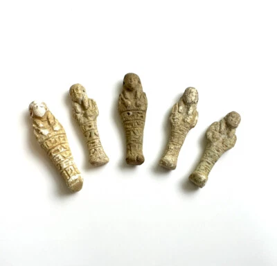 $24.50 • Buy Handmade Faience Ushabti Ancient Egyptian Mummies Statue Figure Sculpture 5 PCs