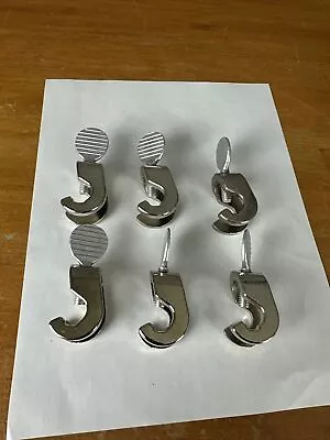 Lot Of 6 Chromed Lab Clinic 1/2” Rod Clamp Holders Hooked • $24.29