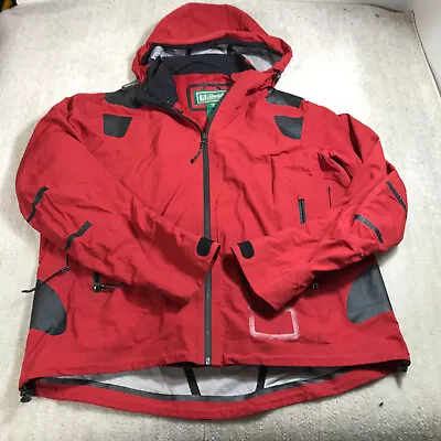 LL Bean Jacket Womens Extra Large Full ZIp Red Hoodie 3 In 1 Lined Casual Ladies • $41.33