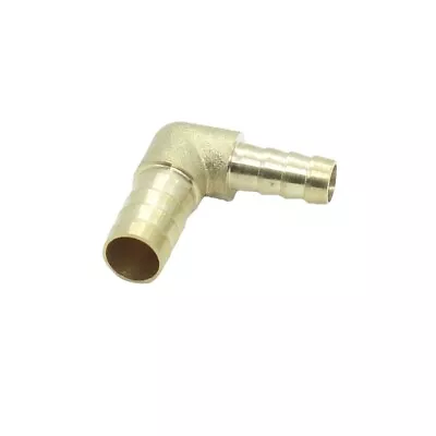 3/8  X 1/2  Hose Barb Elbow Reducer 90 Degree Brass Fitting Water Gas Air Fuel • $8.99