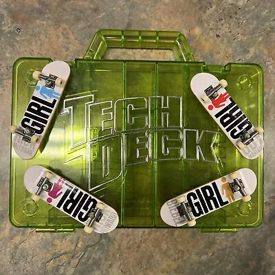 Lot Of 4 With Green Case Tech Deck Girl Fingerboard Skateboard Rick McCrank • $39.79