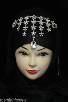 £19.99 • Buy Ladies Bridal Prom Diamante Crystal Tiara Hijab Costume Jewellery Head Hair Band