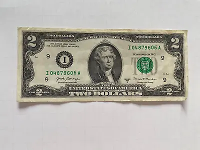 $2 Two Dollar Bill 2017 Series I 04879606 A Real Money US Dollars Paper Notes • $13.99