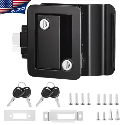 RV Travel Entry Door Lock Paddle Deadbolt Handle Knob Camper Trailer Latch Key • $23.42