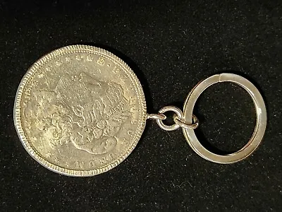 Sterling Silver Bezel Set Morgan Cull Silver Dollar  And 925 Key Chain And Ring • $135