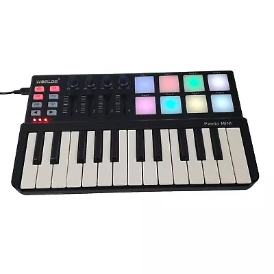 Worlde Panda Mini 25-Key USB Keyboard And Drum Pad MIDI Controller • $59.95