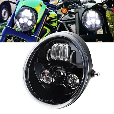 For V Rod VRSCF VRSC VRSCR V-ROD Black LED Headlight Hi-low Beam Projector • $59.86