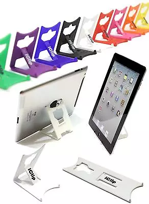 Apple IPad Tab 9  10  Computer Tablet Holder WHITE IClip Folding Stand • £6.39