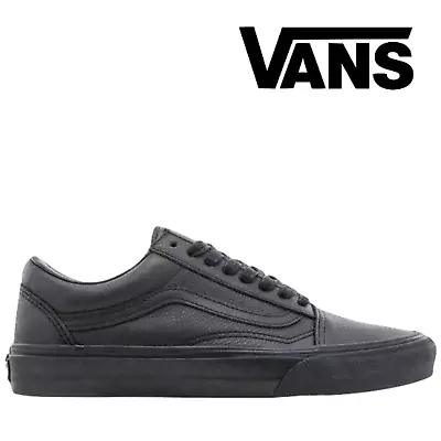 $130.90 • Buy Vans Old Skool Leather Mens Casual Sneakers Shoes Skateboard – Black