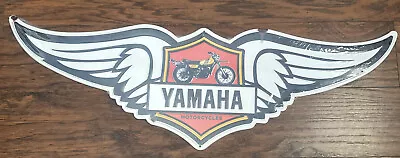 Yamaha Motorcycle Metal Sign Enduro 400 Dirt Bike Parts Man Cave Sign • $11