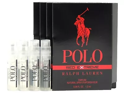 $17 • Buy RALPH LAUREN POLO RED EXTREME 1.2ml .04fl Oz X 4 COLOGNE SPRAY SAMPLE VIALS