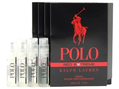 $17 • Buy RALPH LAUREN POLO RED EXTREME 1.2ml .04fl Oz X 4 COLOGNE SPRAY SAMPLE VIALS