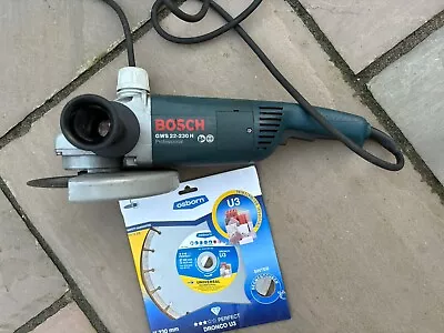 Bosch Professional GWS 22-230H 9” Angle Grinder 110v Tool + New Diamond Disc • £49.99