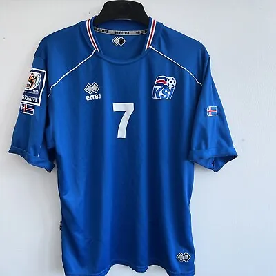 Match Worn Iceland World Cup 2010 Qualifiers Football Shirt Gudmundsson Rare • £170