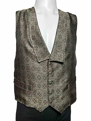 Vintage Wah Maker Frontier Clothing Vest Men Western Cowboy USA Size MEDIUM - AC • $43.59