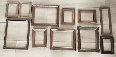 Vintage Wood Picture Frames Art Decor Gallery Wall Cottage Core Lot 11 Ornate Pc • $55