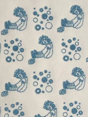 MCM! Blue Raggedy Ann Flocked Dollhouse Wallpaper Clauss Vtg NOS Paper • $14.95