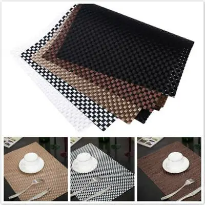 $10.80 • Buy PVC Heat Insulation Dining Table Placemats Kitchen Washable Non-slip Mats SW