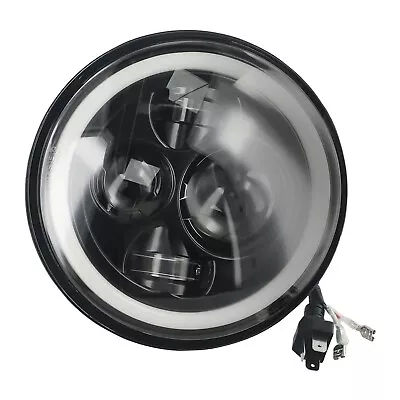 60W Motorcycle Led Headlight Universal 7 Inch Round DRL Headlamp Work Light • $42.36