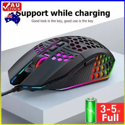 $21.99 • Buy Gaming Mouse Rechargeable Wireless Ergonomic LED RGB Backlit Gamer Laptop PC