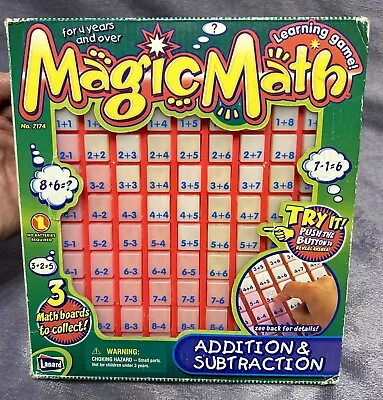 MAGIC MATH Learning Game Board Press & See Numbers_Addition & Subtraction. • $40