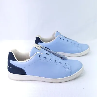 Ellen Degeneres ED Chapa Love Shoes Blue Leather Lace Up Sneakers Women Size 9.5 • $24.65