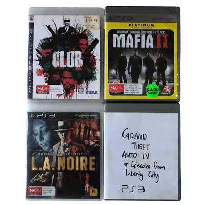 The Club Mafia 2 L.A. Noire GTA 4 - Playstation 3 PS3 - Tested And Working • $20.99