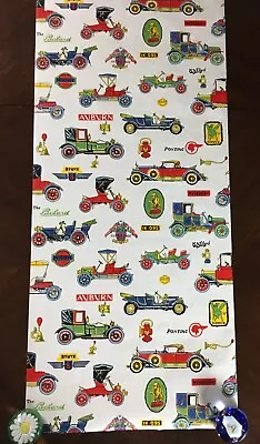 £58.98 • Buy VTG Partial Roll Wallpaper Classic Automobile Cars Novelty Kitsch 50s Pontiac