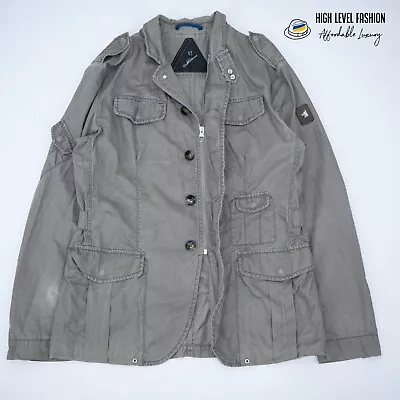 MONTECORE Men's Gray Multi-pocket Button-Down & Zip Lightweight Jacket Size L  • $29.50