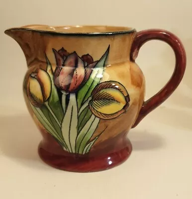 H & K Tunstall - 4.5  Tulip Time - Art Deco - Beautiful Hand Painted Milk Jug • £18.99