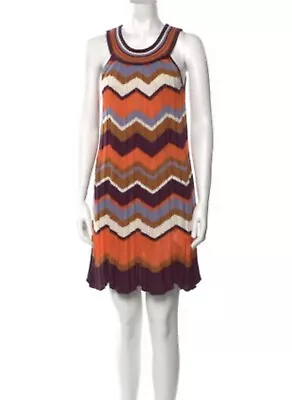 Missoni Women's Signature Striped Mini Tent Dress Knit 46 10 Designer Y2k • $49