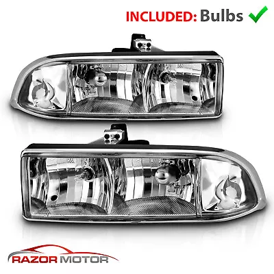 For 1998-2004 Chevy S10 Pickup Truck/Chevy Blazer SUV Chrome Headlights Assembly • $79.63