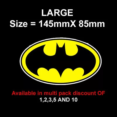 Large Batman Logo Vinyl Sticker Wall Car Laptop Superhero Comic Book Children • £1.75