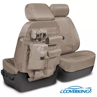 NEW Custom-Fit Tactical Ballistic Tan Seat Covers W/MOLLE Backing USA-MADE • $339.99