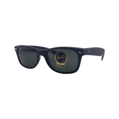 Ray-Ban New Wayfarer Rubber Black Sunglasses 52mm 18mm 145mm - RB2132 6462/31 • $95