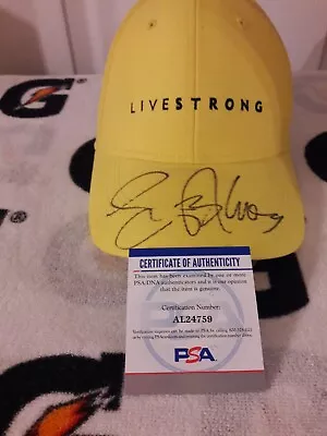£294.92 • Buy NWOT Lance Armstrong SIGNED LIVESTRONG NIKE YELLOW HAT CAP TOUR DE FRANCE PSADNA