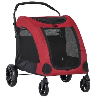 Foldable Dog Stroller With Storage Pocket Oxford Fabric For Medium Or Large Size • $141.07