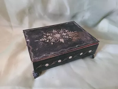 Vintage Mirrored Metal Jewelry Box • $14.99