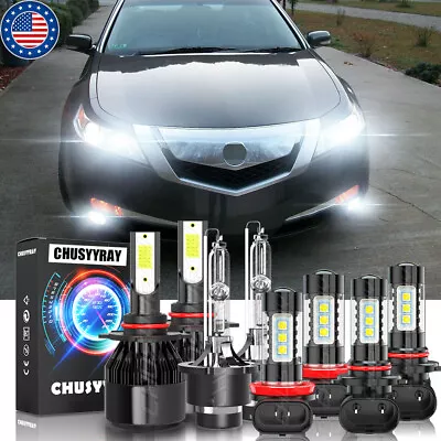 For Acura TL 2009-2014 -8PCS Front LED HID Headlights Hi/Lo+DRL Fog Light Bulbs • $49.99