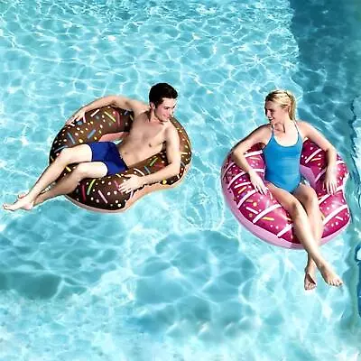 Inflatable Donut Pool Tube Swim Ring Bestway Float Water Toy Lilo For Swimming • £7.99