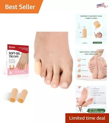 Premium High-Quality Gel Toe Cap - Pinky Toe Protector - 8 Count - Small Size • $21.41