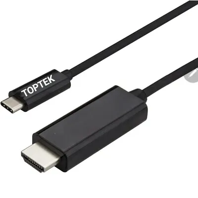 TOPTEK USB C To HDMI 2M 4K Cable - TV Adapter | Phone | Tablet | Laptop  ANDROID • £6.99
